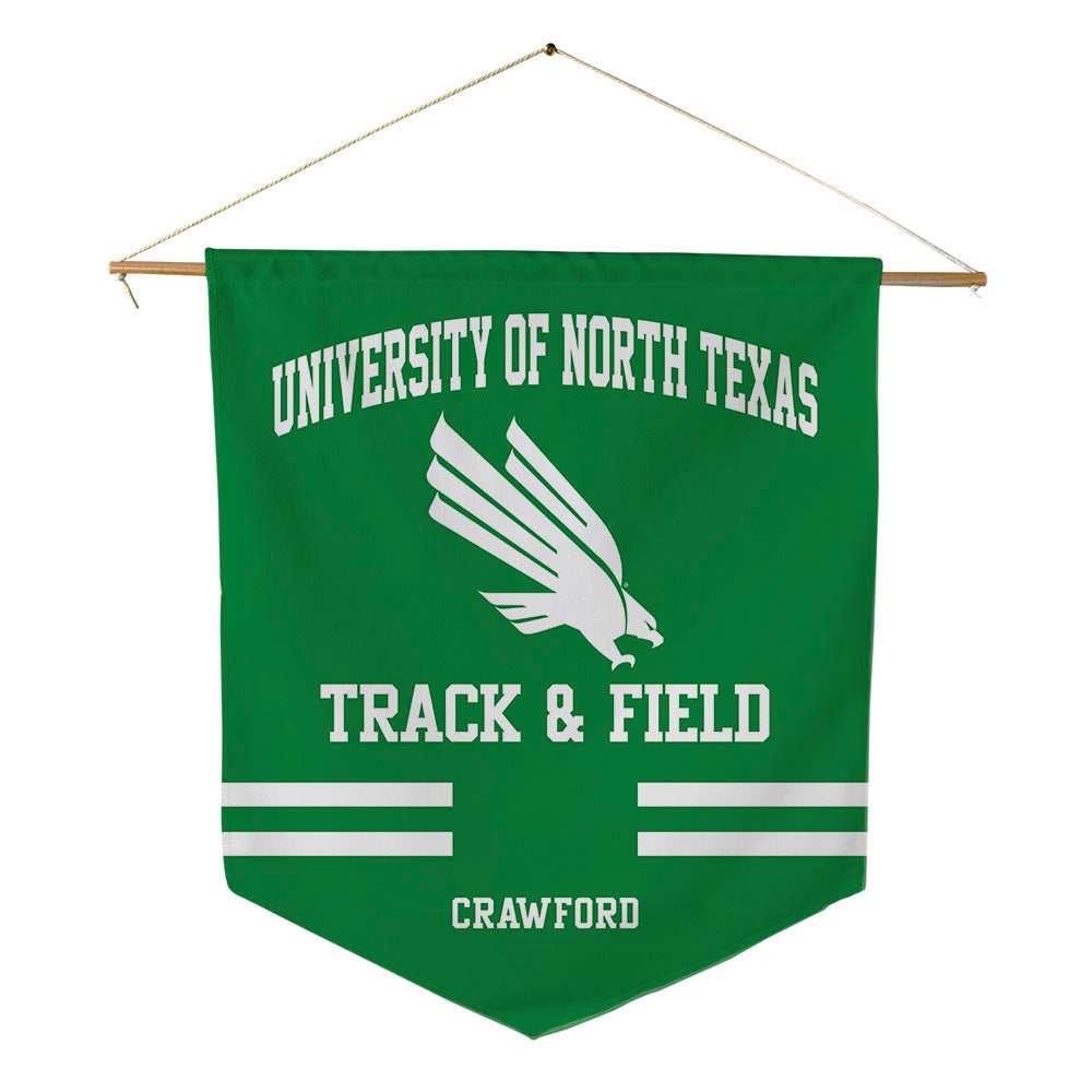 North Texas - NCAA Women's Track & Field : Alika Crawford - Pennant - 18" x 21"-0