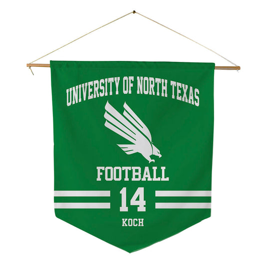 North Texas - NCAA Football : Kyle Koch - Pennant - 18" x 21"-0