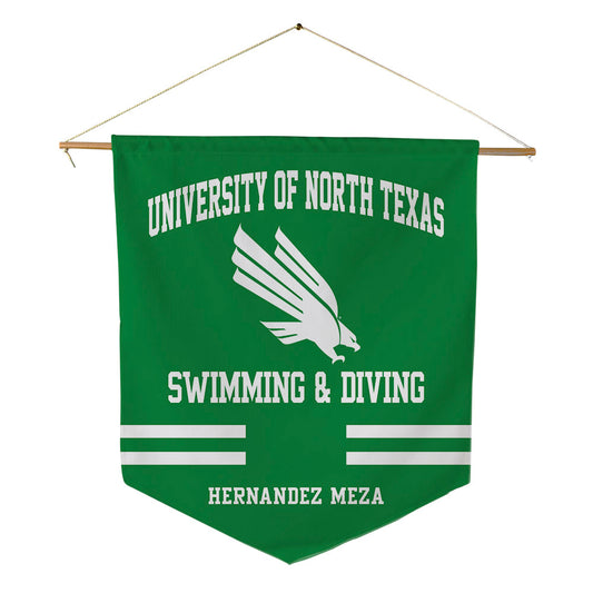 North Texas - NCAA Women's Swimming & Diving : Valeria Hernandez Meza - Pennant - 18" x 21"-0