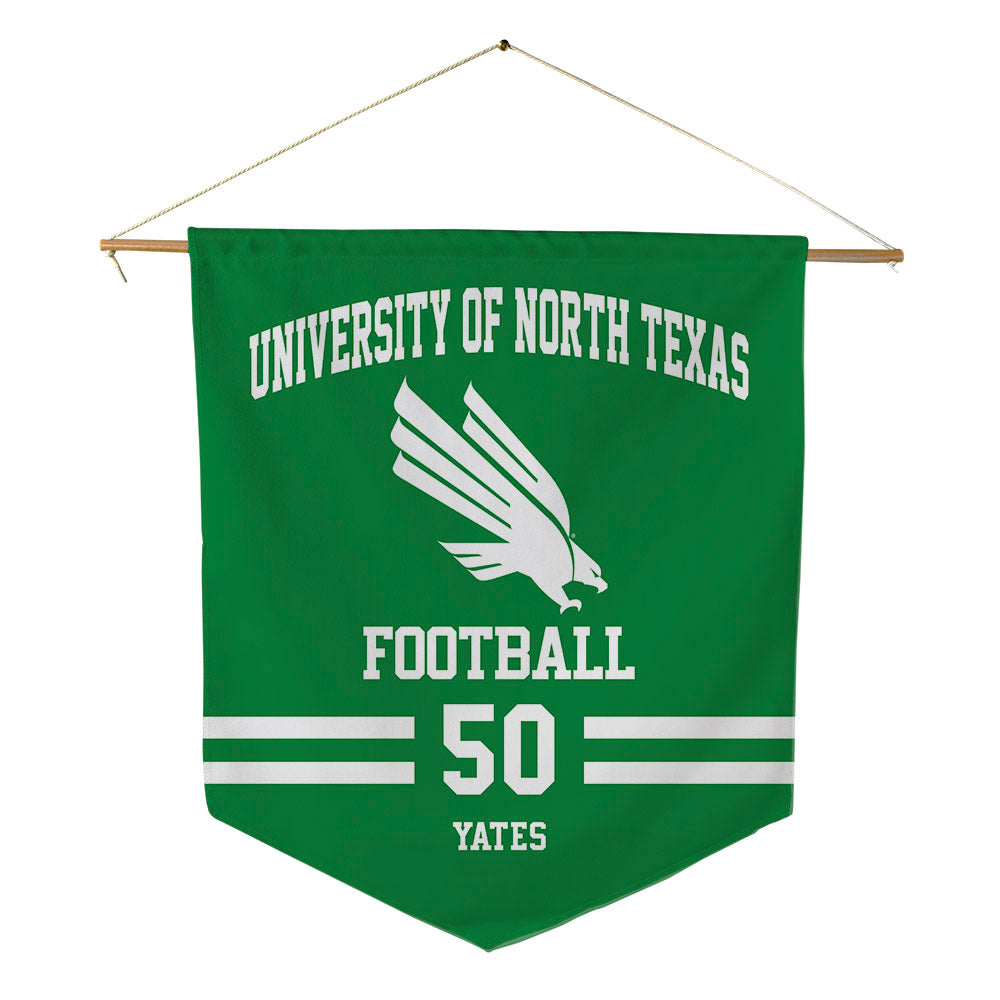 North Texas - NCAA Football : Caden Yates - Pennant - 18" x 21"-0