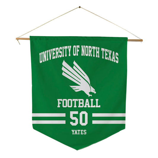 North Texas - NCAA Football : Caden Yates - Pennant - 18" x 21"-0