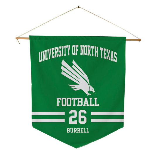 North Texas - NCAA Football : S'Maje Burrell - Pennant - 18" x 21"-0