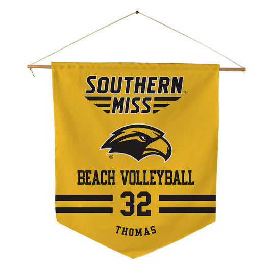 Southern Miss - NCAA Beach Volleyball : Ryann Thomas - Pennant - 18" x 21"-0