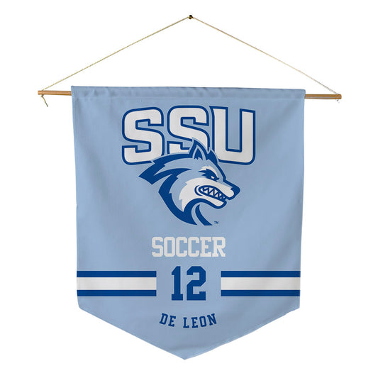 SSU - NCAA Men's Soccer : Christopher De Leon - Pennant - 18" x 21"-0