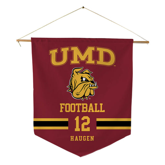 UMN Duluth - NCAA Football : Baamlak Haugen - Pennant - 18" x 21"-0
