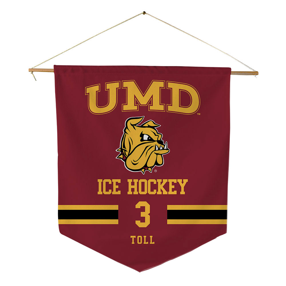 UMN Duluth - NCAA Men's Ice Hockey : Jake Toll - Pennant - 18" x 21"-0