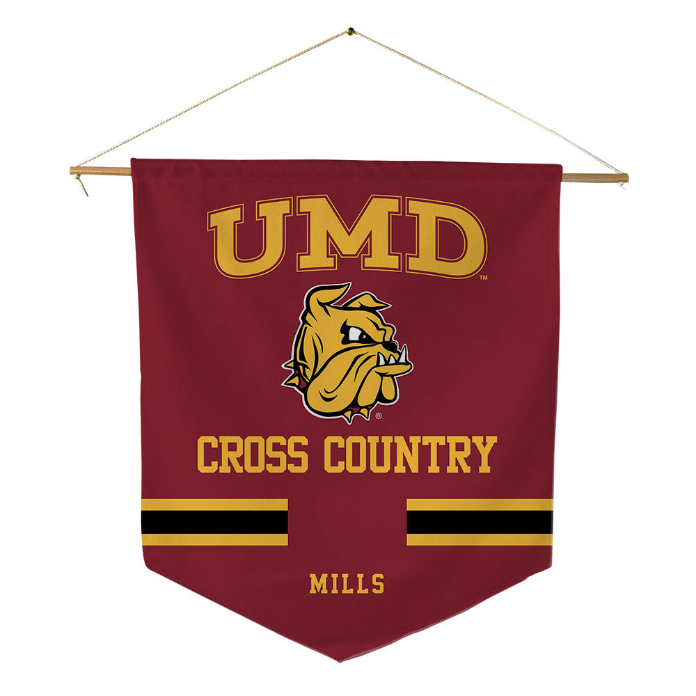UMN Duluth - NCAA Men's Cross Country : Rylan Mills - Pennant - 18" x 21"-0