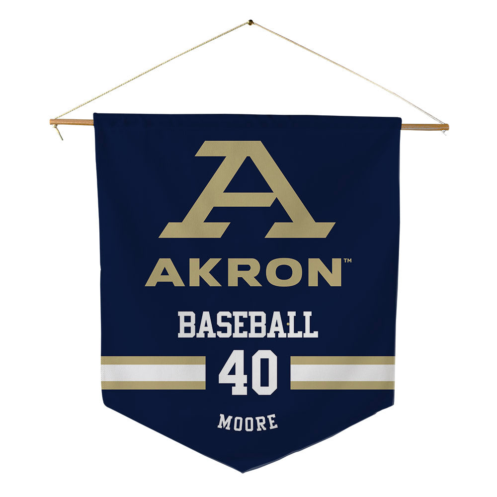Akron - NCAA Baseball : David Moore - Pennant - 18" x 21"-0