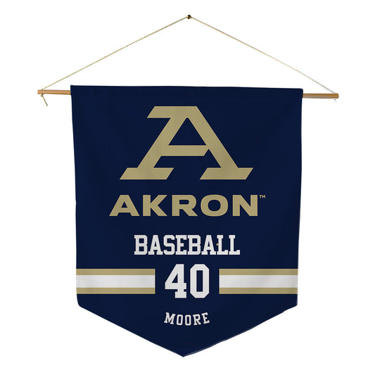 Akron - NCAA Baseball : David Moore - Pennant - 18" x 21"-0