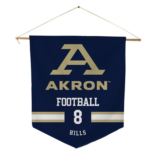 Akron - NCAA Football : Brandon Hills - Pennant - 18" x 21"-0