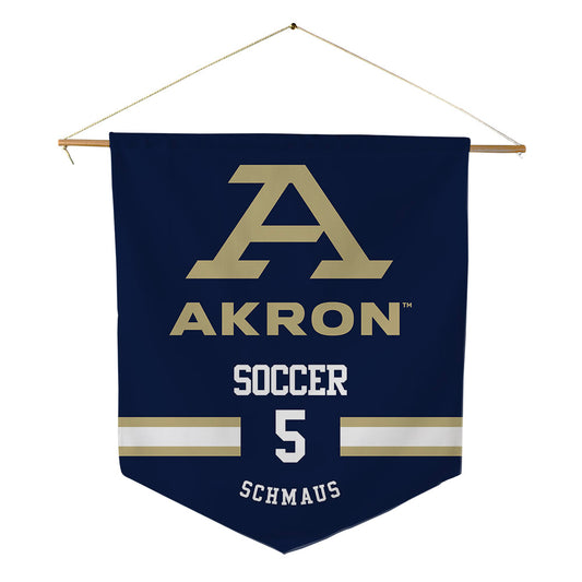 Akron - NCAA Men's Soccer : Malte Schmaus - Pennant - 18" x 21"-0