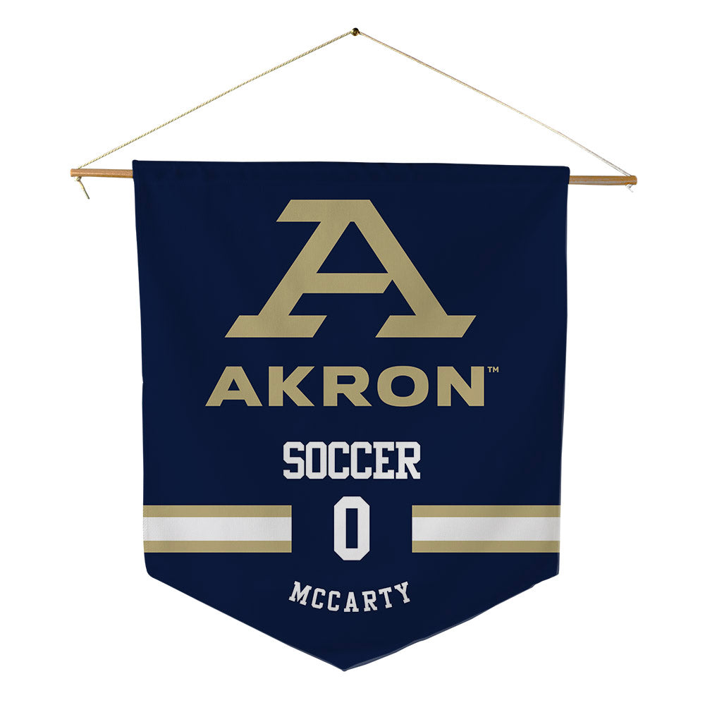 Akron - NCAA Men's Soccer : Lincoln McCarty - Pennant - 18" x 21"-0