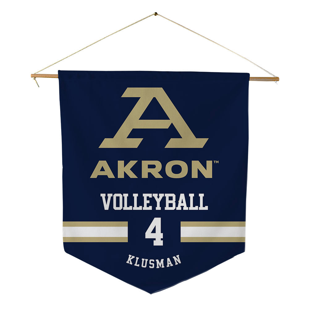 Akron - NCAA Women's Volleyball : Ruby Klusman - Pennant - 18" x 21"-0