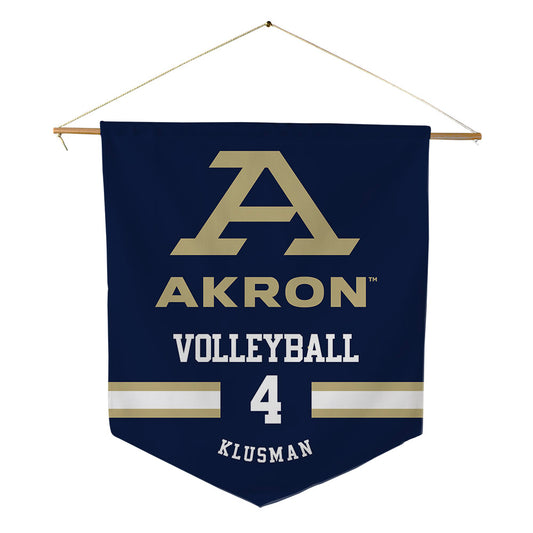 Akron - NCAA Women's Volleyball : Ruby Klusman - Pennant - 18" x 21"-0