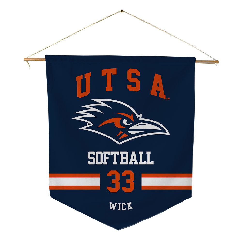 UTSA - NCAA Softball : Sabrina Wick - Pennant - 18" x 21"-0