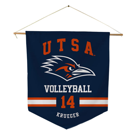 UTSA - NCAA Women's Volleyball : Caroline Krueger - Pennant - 18" x 21"-0