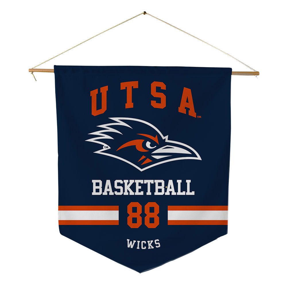 UTSA - NCAA Men's Basketball : Skylar Wicks - Pennant - 18" x 21"-0