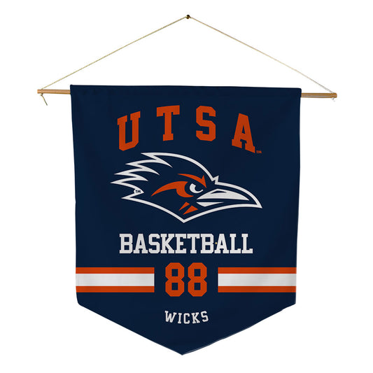 UTSA - NCAA Men's Basketball : Skylar Wicks - Pennant - 18" x 21"-0
