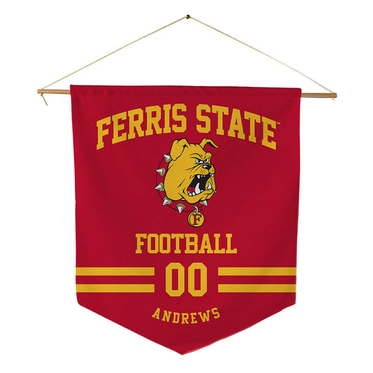 Ferris State - NCAA Football : Logan Andrews - Pennant - 18" x 21"-0