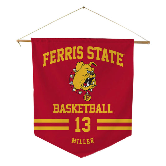 Ferris State - NCAA Women's Basketball : Charlotte Miller - Pennant - 18" x 21"-0