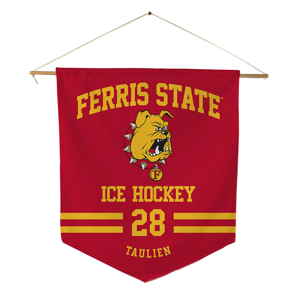 Ferris State - NCAA Men's Ice Hockey : Trevor Taulien - Pennant - 18" x 21"-0