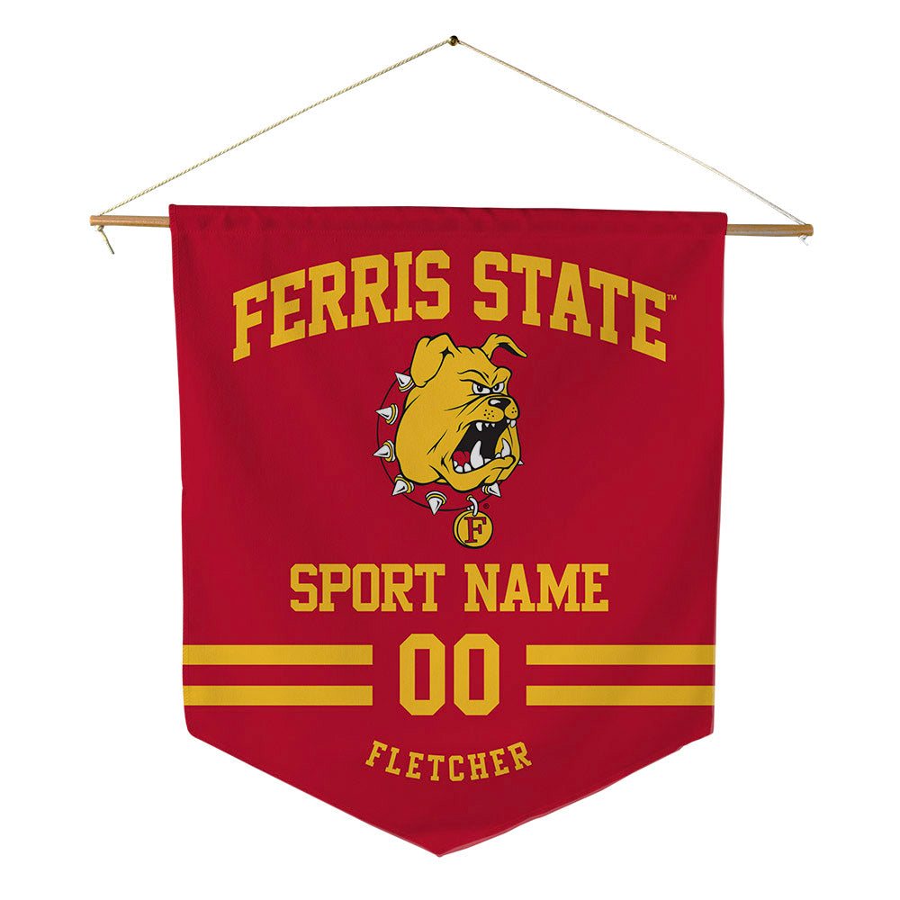 Ferris State - NCAA Men's Track & Field : Aiden Fletcher - Pennant - 18" x 21"-0