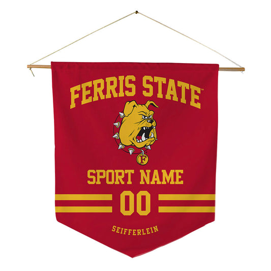 Ferris State - NCAA Men's Track & Field : Lucas Seifferlein - Pennant - 18" x 21"-0