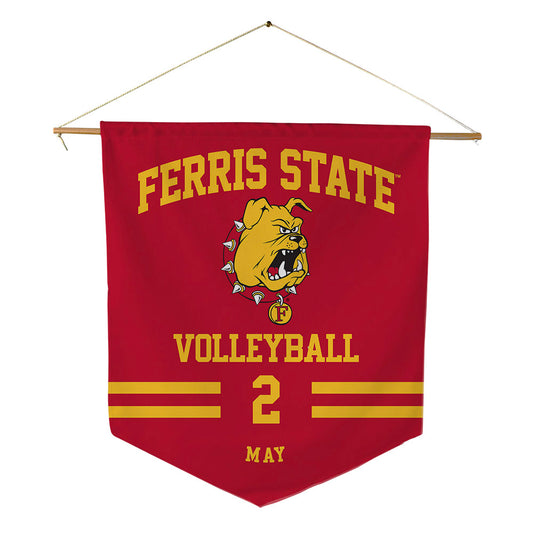 Ferris State - NCAA Women's Volleyball : Emily May - Pennant - 18" x 21"-0