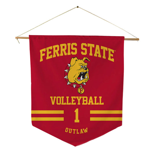 Ferris State - NCAA Women's Volleyball : Tatum Outlaw - Pennant - 18" x 21"-0