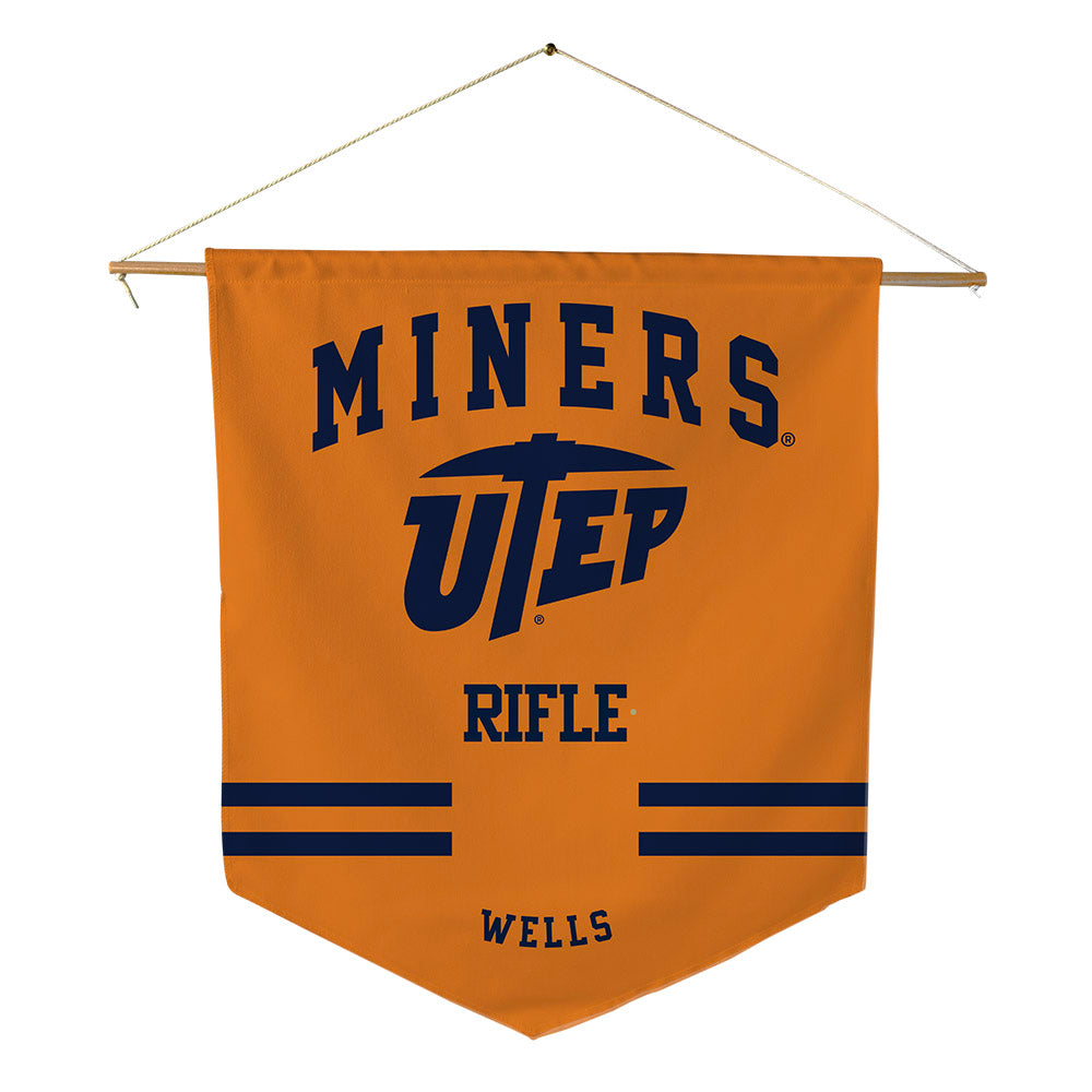 UTEP - NCAA Rifle : Kameron Wells - Pennant - 18" x 21"-0