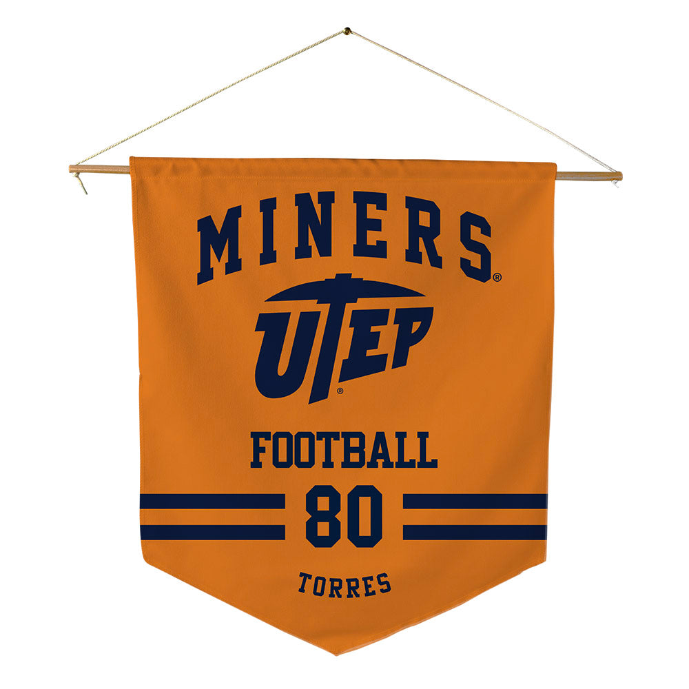 UTEP - NCAA Football : Marcus Torres - Pennant - 18" x 21"-0