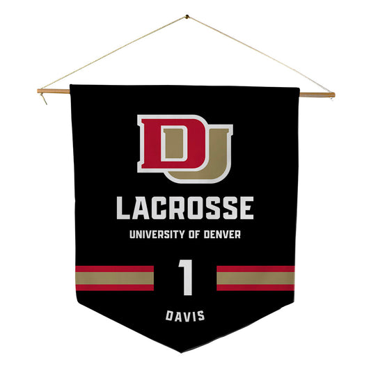 DU - NCAA Men's Lacrosse : Brody Davis - Pennant - 18" x 21"-0