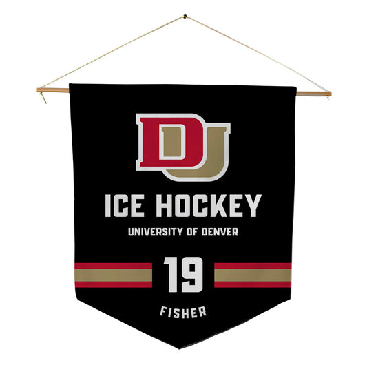 DU - NCAA Men's Ice Hockey : Jake Fisher - Pennant - 18" x 21"-0