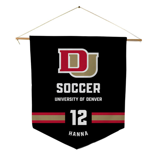 DU - NCAA Men's Soccer : Kieran Hanna - Pennant - 18" x 21"-0