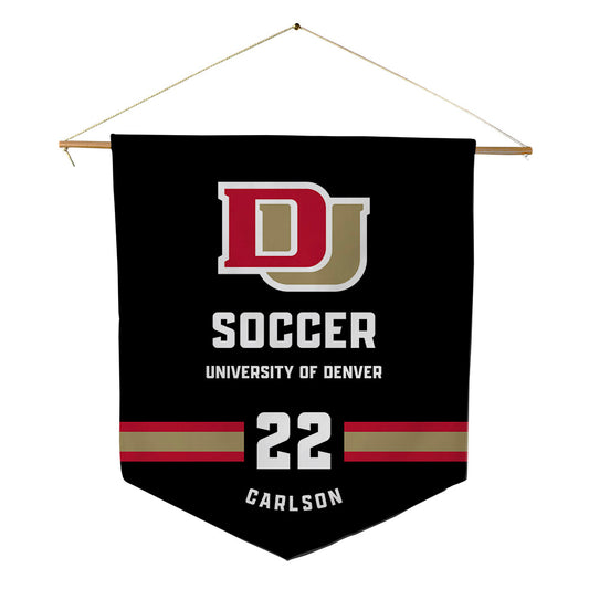 DU - NCAA Men's Soccer : Kai Carlson - Pennant - 18" x 21"-0