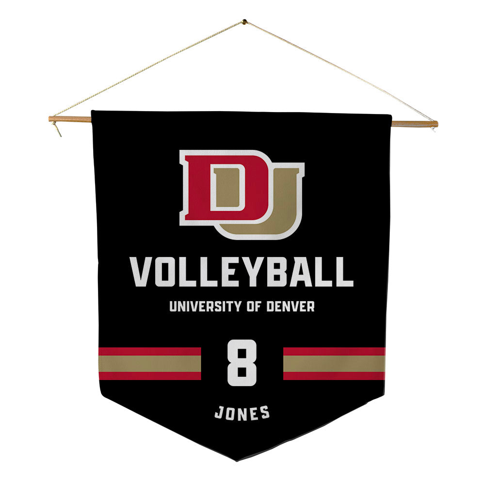 DU - NCAA Women's Volleyball : Quinlan Jones - Pennant - 18" x 21"-0