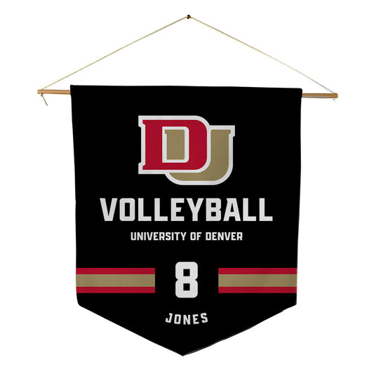 DU - NCAA Women's Volleyball : Quinlan Jones - Pennant - 18" x 21"-0