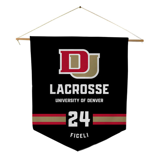 DU - NCAA Men's Lacrosse : Luke Ficeli - Pennant - 18" x 21"-0