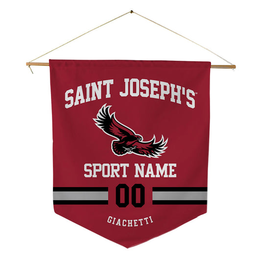 St. Joe's - NCAA Men's Lacrosse : Charlie Giachetti - Pennant - 18" x 21"-0