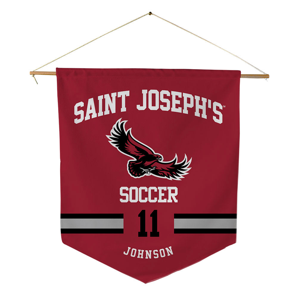 St. Joe's - NCAA Men's Soccer : Luke Johnson - Pennant - 18" x 21"-0