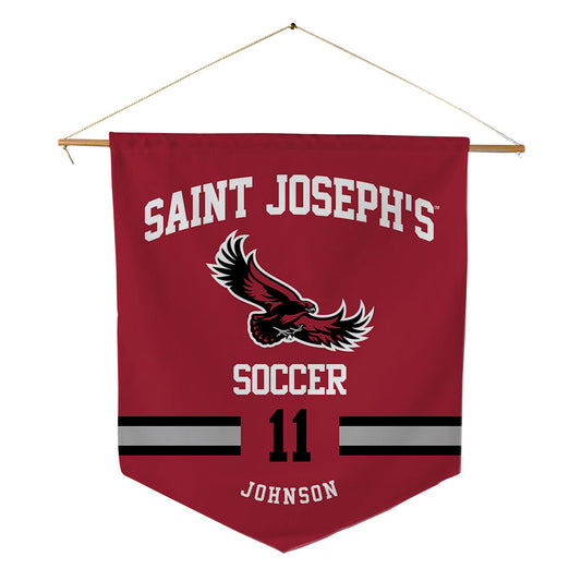 St. Joe's - NCAA Men's Soccer : Luke Johnson - Pennant - 18" x 21"-0