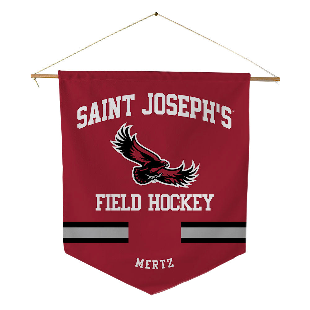 St. Joe's - NCAA Women's Field Hockey : karlie mertz - Pennant - 18" x 21"-0