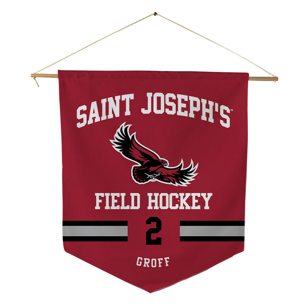 St. Joe's - NCAA Women's Field Hockey : Tristan Groff - Pennant - 18" x 21"-0