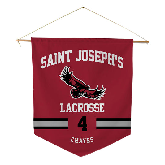 St. Joe's - NCAA Men's Lacrosse : Braedon Chayes - Pennant - 18" x 21"-0