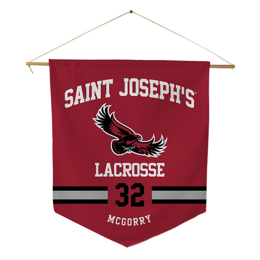 St. Joe's - NCAA Men's Lacrosse : Jack McGorry - Pennant - 18" x 21"-0