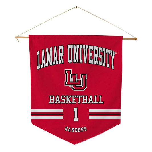 Lamar - NCAA Men's Basketball : Quinton Sanders - Pennant - 18" x 21"-0