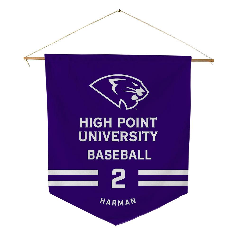 High Point - NCAA Baseball : Dawson Harman - Pennant - 18" x 21"-0