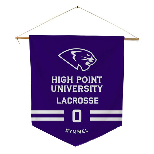 High Point - NCAA Men's Lacrosse : Caleb Dymmel - Pennant - 18" x 21"-0
