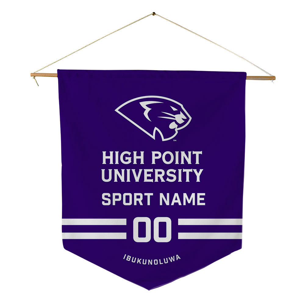 High Point - NCAA Men's Basketball : Josh Ibukunoluwa - Pennant - 18" x 21"-0