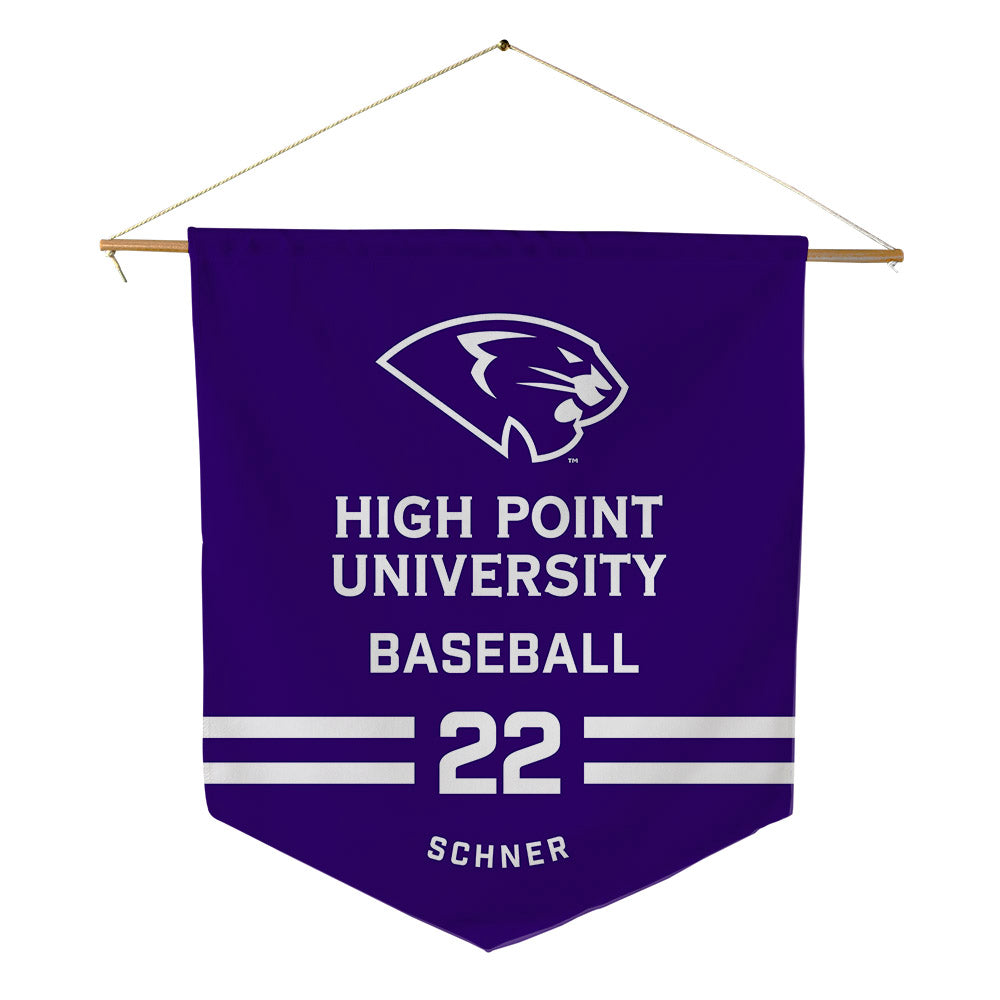 High Point - NCAA Baseball : Sam Schner - Pennant - 18" x 21"-0